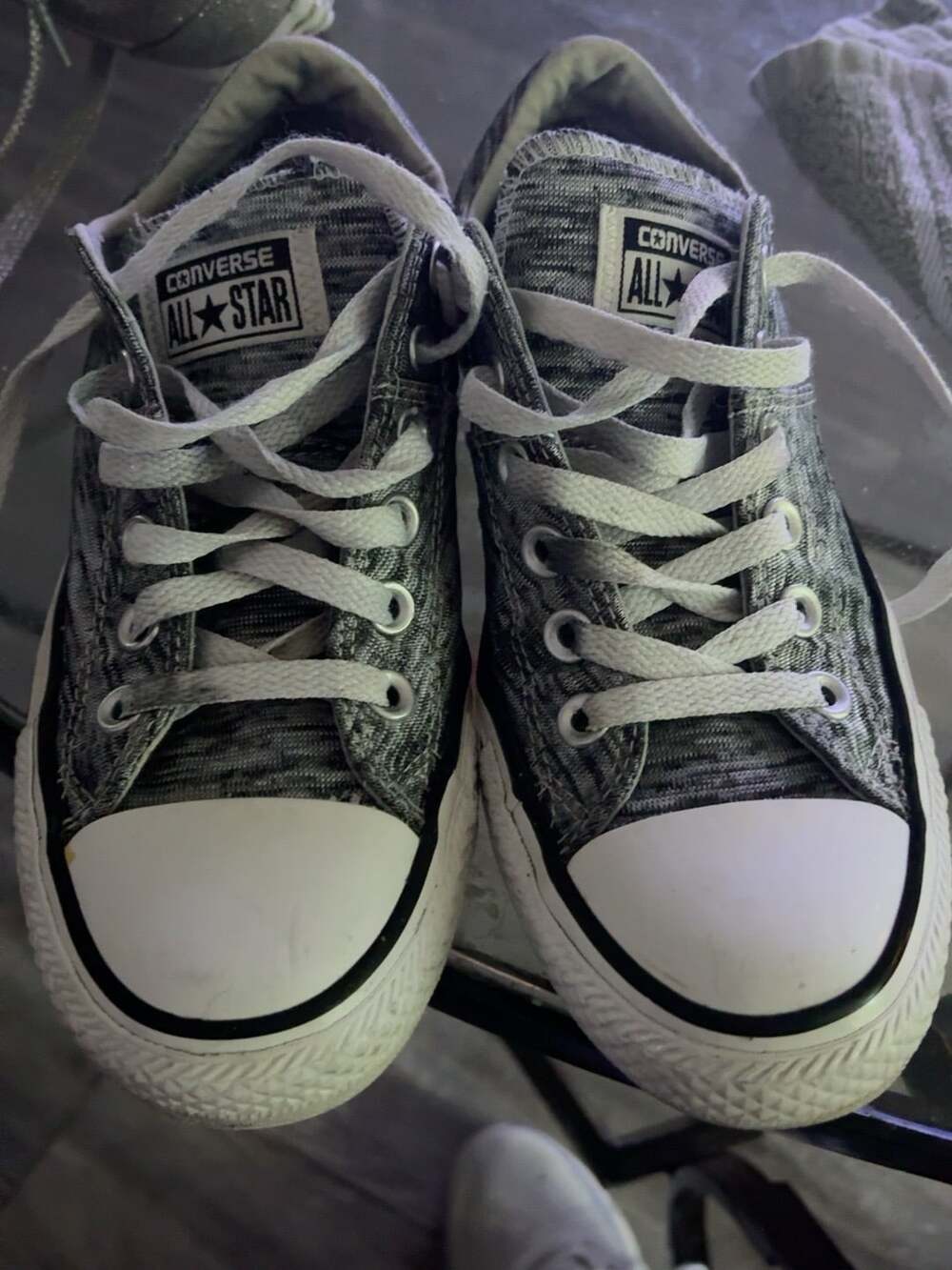 Converse All Star Low Top Gray Heather Fabric Sneakers